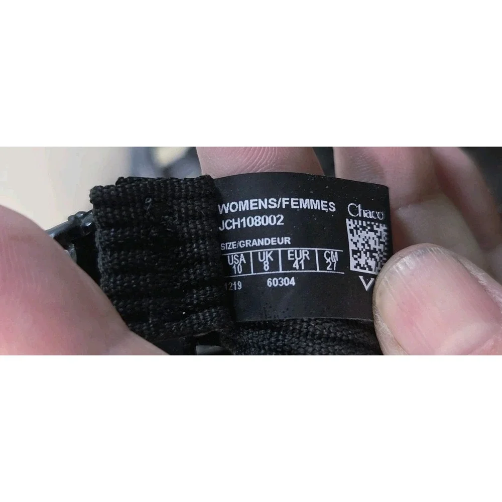 Chaco Z Cloud Sandals Women's 10 Black Strappy Hiking‎ Outdoor Comfort